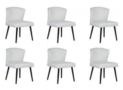 6x Lederen bekleding zitstoel leuning stoel ontwerp lounge club fauteuil set nieuw